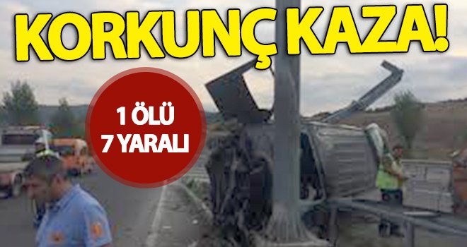 Gaziantep'te ticari araç bariyere çarptı: 1 ölü, 7 yaralı