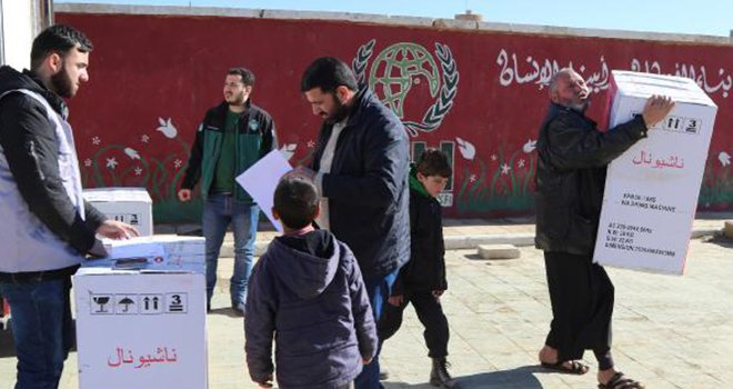İHH'den Suriye'deki 181 aileye çamaşır makinesi