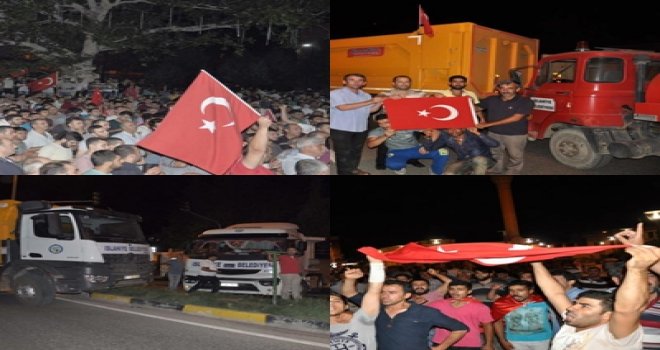 İslahiye'de, askeri birliğin çevresinde araçlarla barikat oluşturuldu