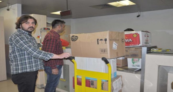 İslahiye'de esnaftan Nusaybin'deki polislere 15 koli eşya