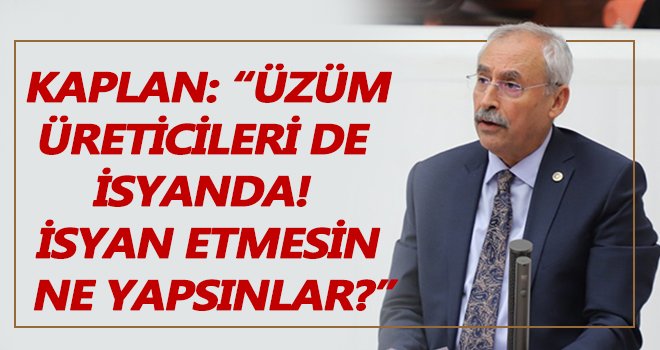 Kaplan: Çiftçilerin emeği ile alıp veremediğiniz ne?