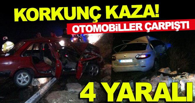 Kilis’te otomobiller çarpıştı: 2'si ağır 4 kişi yaralandı