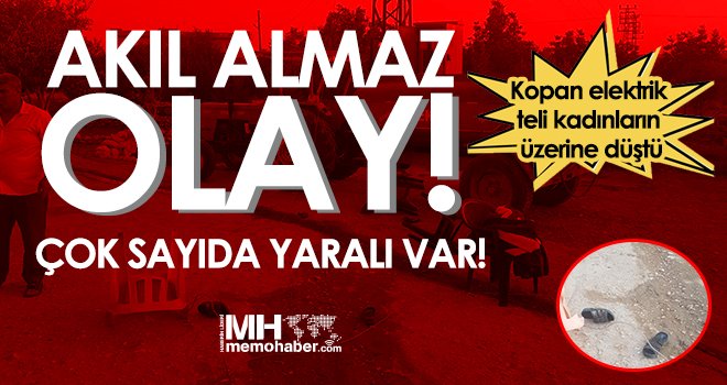 Kopan elektrik teli kadınların üzerine düştü: 2’si ağır 5 yaralı
