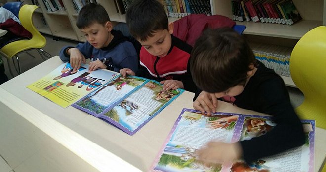 Minik GKV’liler kütüphaneyi çok sevdi