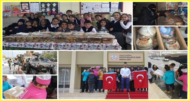 Minik Yüreklerden Asker ve Polislere Anlamlı Destek