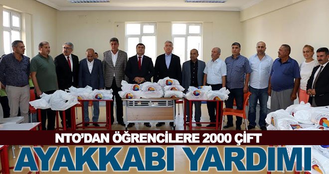 NTO'dan öğrencilere ayakkabı yardımı
