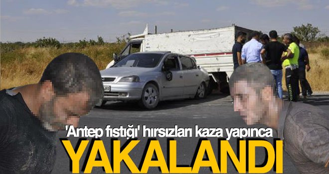 Otomobil, kamyonete çarptı: Hırsızlar yakayı ele verdi