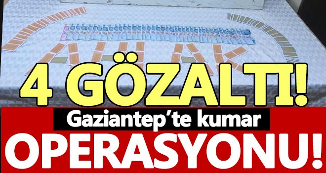 Pandemiye rağmen kumar oynayan 4 şüpheli yakalandı