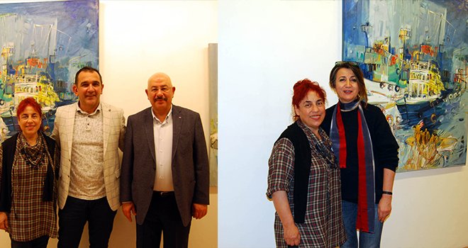 Raif Kalyoncu'nun resim sergisine ilgi