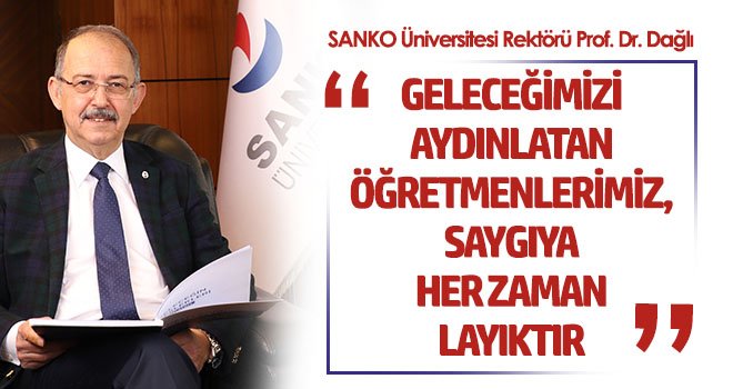 Rektör Dağlı'dan 24 Kasım Öğretmenler Günü Mesajı