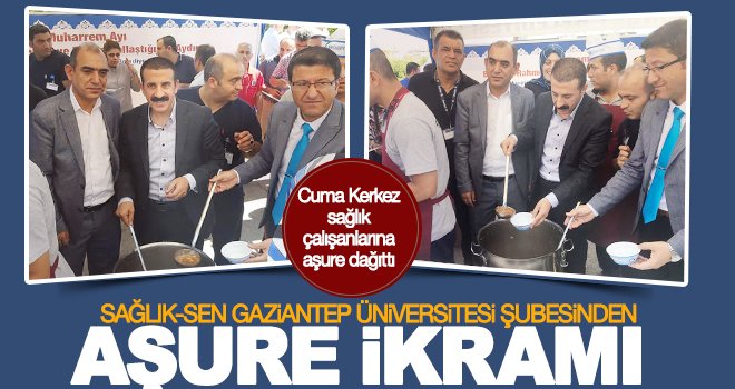 Sağlık-Sen'den aşure dağıtımı: Gök ve Kerkez el ele