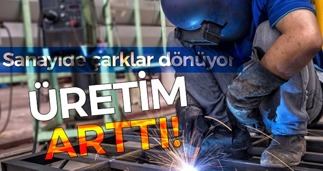 Sanayi üretimi yıllık %1,0 arttı