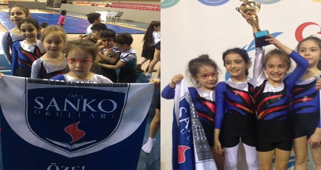 Sanko Okulları Jimnastik Şampiyonası'nda il ikincisi