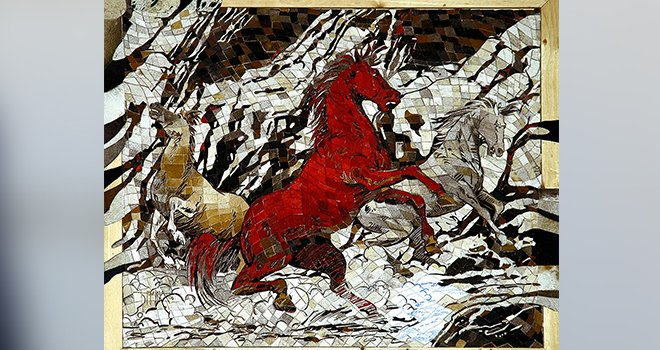 SANKO'da 'at dersi ile mozaik uygulama tekniği'