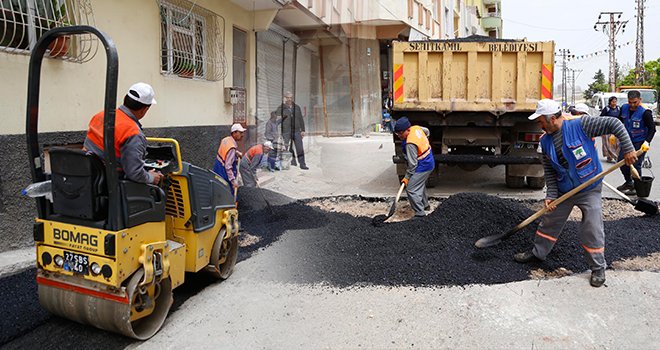 Şehitkamil'de bakımsız yollar onarılıyor
