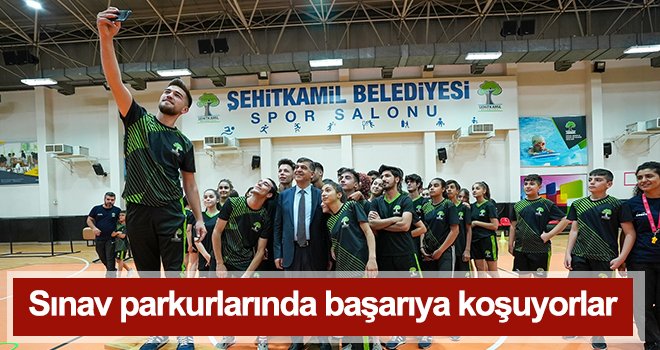 Sınav parkurlarında başarıya koşuyorlar