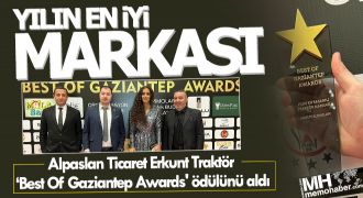 Alpaslan Ticaret Erkunt Traktör ‘Best Of Gaziantep Awards' ödülünü aldı