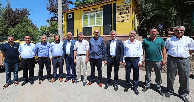 Tahmazoğlu, taksicileri ziyaret etti