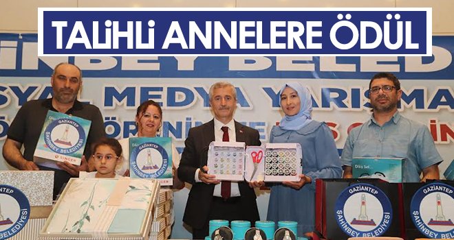 Talihli anneler ödüllere kavuştu