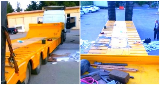 TIR'daki özel bölmeden kaçak sigara çıktı