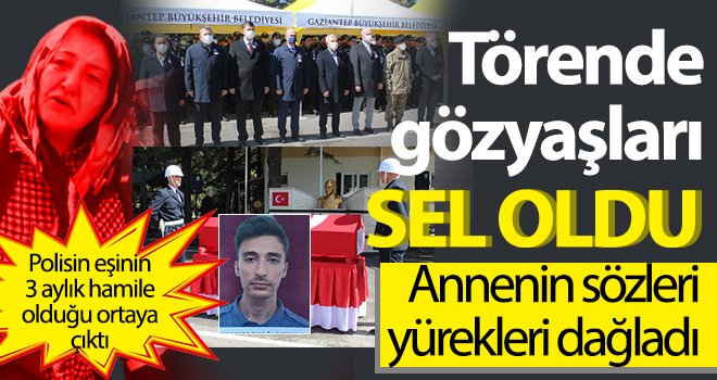 Trafik kazasında hayatını kaybeden polis ile eşi törenle memleketine uğurlandı