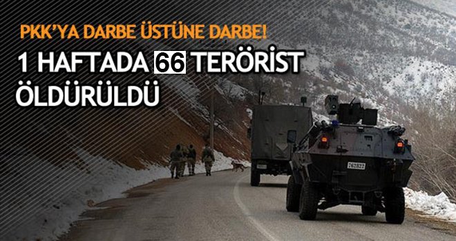 TSK: 1 haftada 66 PKK'lı terörist etkisiz hale getirildi