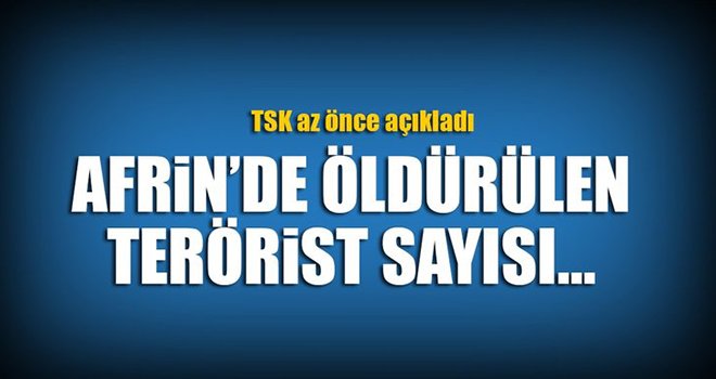 TSK: Etkisiz hale getirilen terörist sayısı 947 oldu