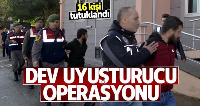 Uyuşturucu operasyonu: 16 gözaltı