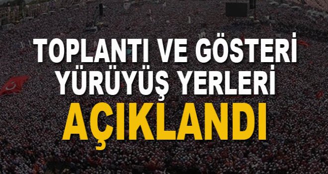 Valilik açıkladı, Gaziantep'te toplantı yapılabilecek yerler