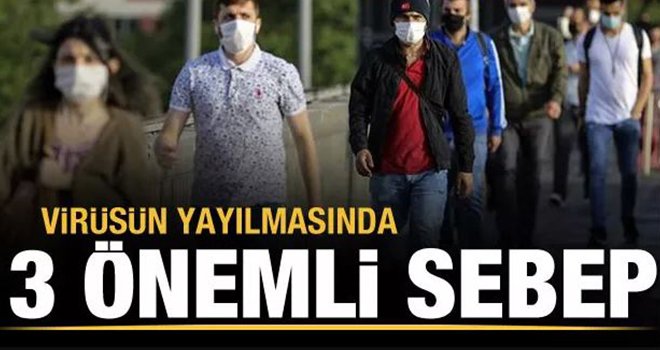 Virüsün yayılmasında üç önemli sebep tespit edildi
