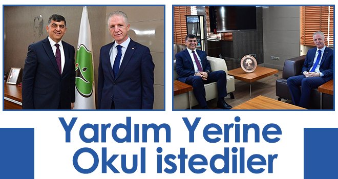 Yardım yerine okul istediler