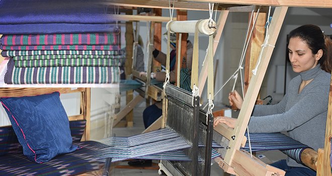 Yüzyıllık kutnu kursiyerlerin elinde hayat buluyor