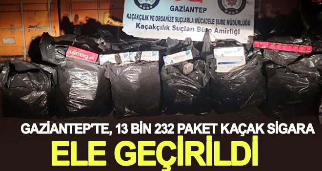 13 bin 232 paket gümrük kaçağı sigara ele geçirildi: 1 gözaltı