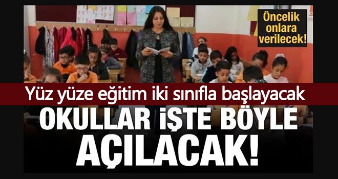  8. ve 12. sınıflar 21 Eylül'de okula başlayacak