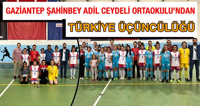  Adil Ceydeli Ortaokulu Gaziantep'te ilke imza attı