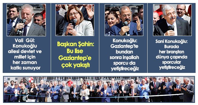  Adil Sani Konukoğlu Spor Lisesi Açılış töreni