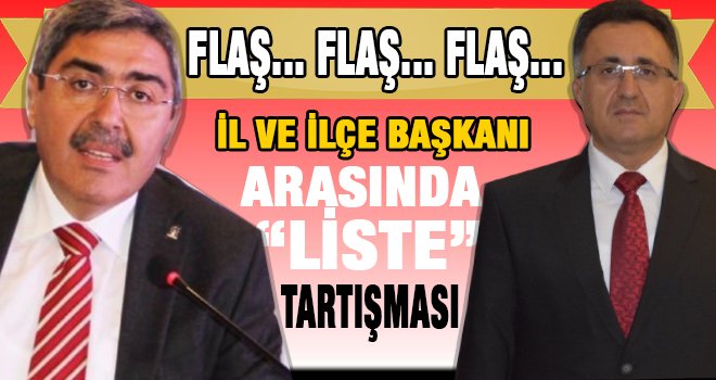  Ak Parti kongresinde İl Başkanı ile İlçe Başkanı arasında “LİSTE” tartışması
