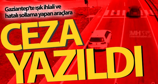 Araçların hatalı sollama ve kırmızı ışık ihlal anları kamerada