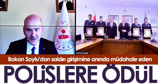  Bakan Soylu, polis memurlarını başarı belgesi ve altınla ödüllendirdi