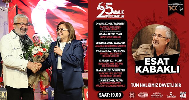  Büyükşehir’in 25 Aralık Halk Konserleri başlıyor