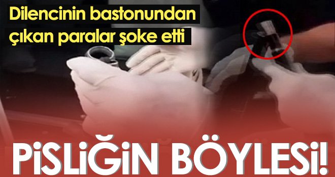  Dilencinin bastonundan çıkan paralar şoke etti