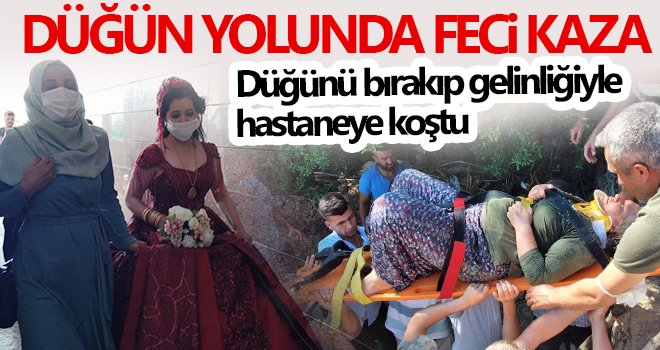 Düğünü bırakıp gelinliğiyle hastaneye koştu