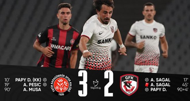 Fatih Karagümrük: 3 - Gaziantep FK: 2