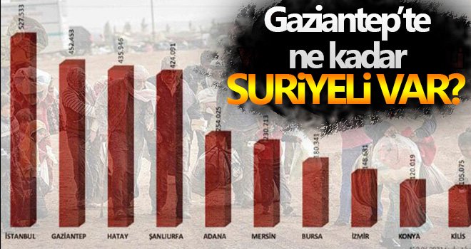  Gaziantep'in yüzde 21'i Suriyeli...