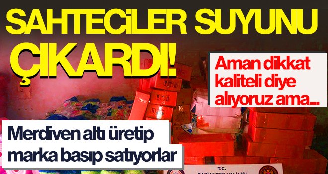  Gaziantep'te 3 milyon lira değerinde sahte deterjan ele geçirildi