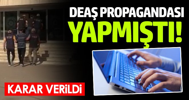  Gaziantep'te DEAŞ propagandası yapan 1 şüpheli tutuklandı