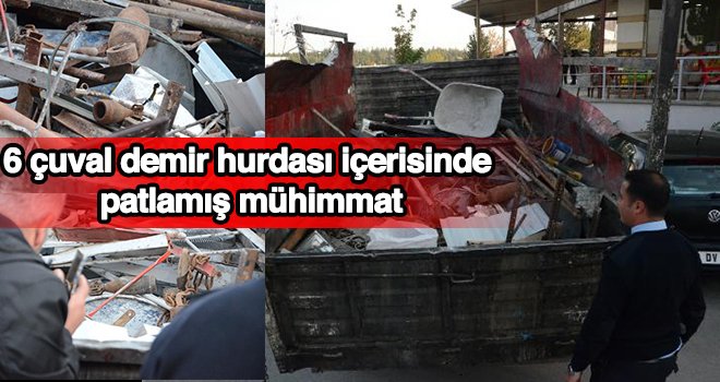 Gaziantep’te, hurdacı çuvalda mühimmat buldu