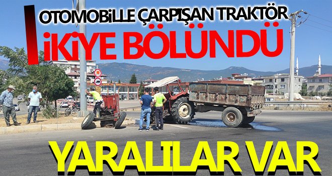  Gaziantep'te otomobil ile traktör çarpıştı: 4 yaralı