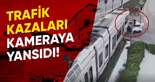  Gaziantep'teki trafik kazaları kameralara yansıdı
