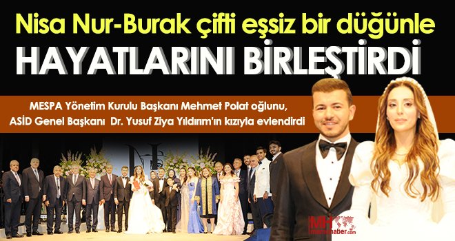 Genç çiftin nikahını gelinin teyzesi Fatma Şahin kıydı, siyasiler ve iş insanları şahitlik yaptı